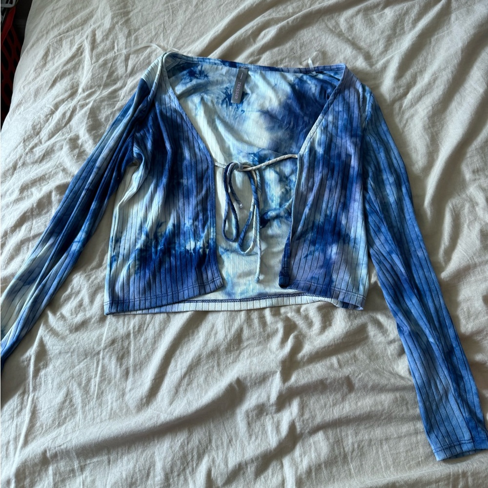 Blue Tie-Dye Women's Top
